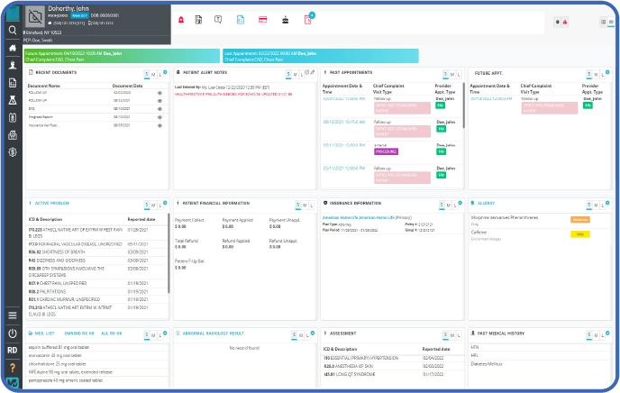 EHR Software Dashboard OmniMD