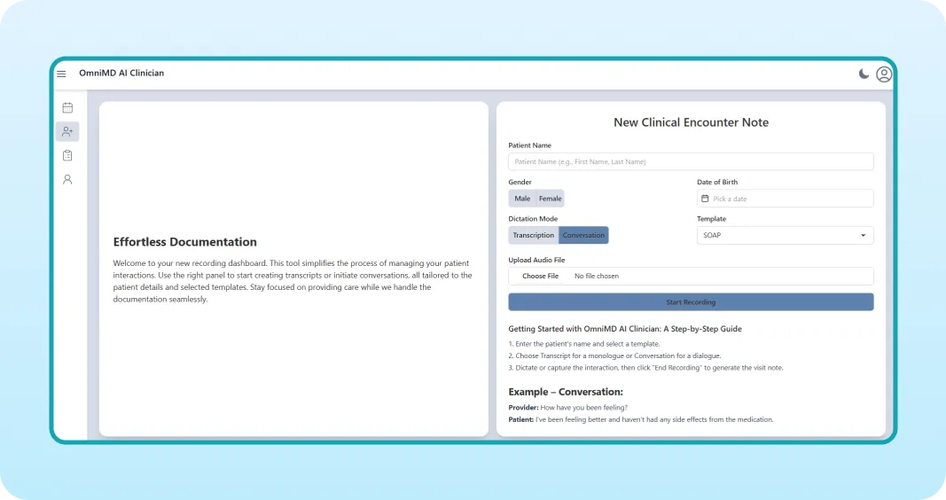 AI Medical Scribe - Features