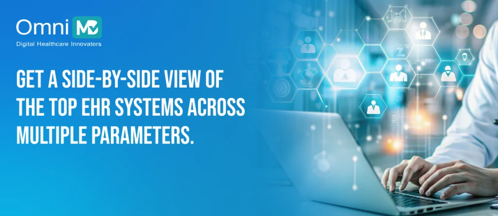 GET A SIDE-BY-SIDE VIEW OF THE TOP EHR SYSTEMS ACROSS MULTIPLE PARAMETERS.