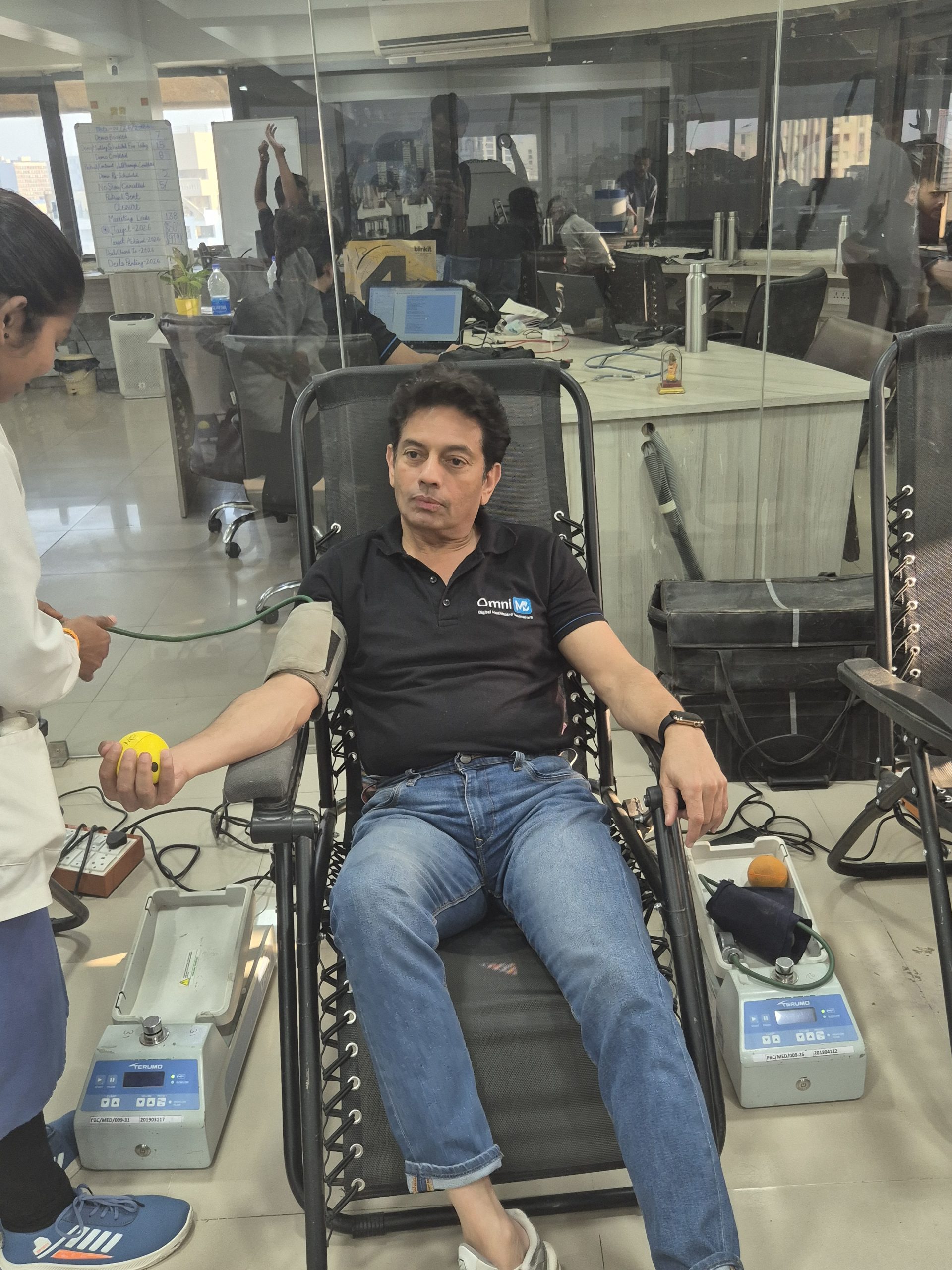Divan Dave CEO OmniMD in Blood Donation Camp