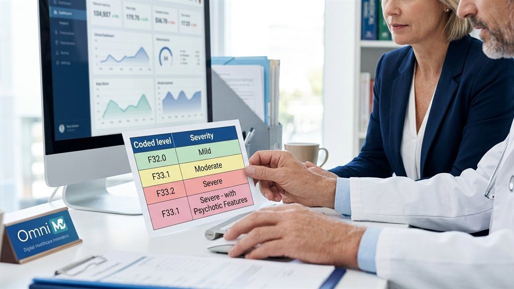 Healthcare professionals reviewing payer reimbursement data and billing dashboard for underpayment recovery