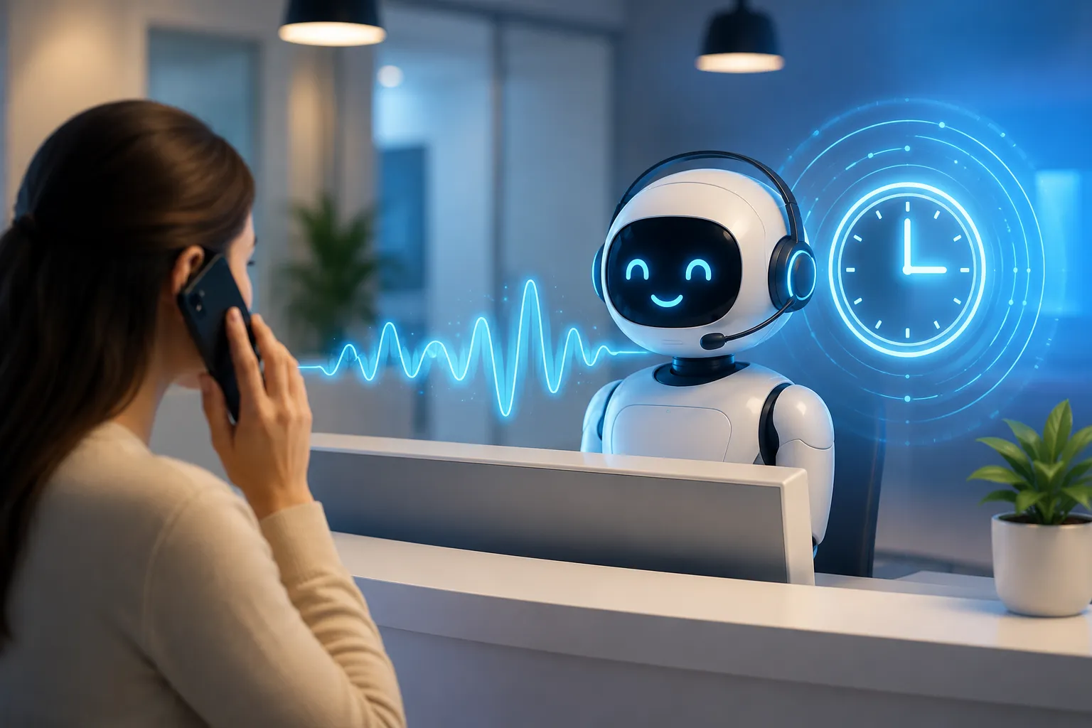 Your AI Front Desk Answers in 14 Seconds stickey image