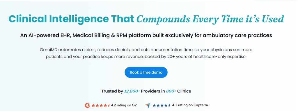 Chart comparing how EHR technology and OmniMD's capabilities have evolved since Praxis EMR launched